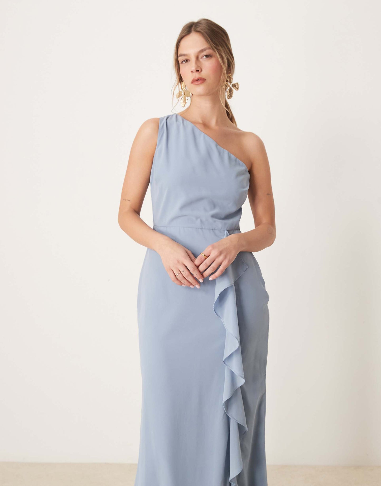 One Shoulder Maxi Bridesmaid Dress