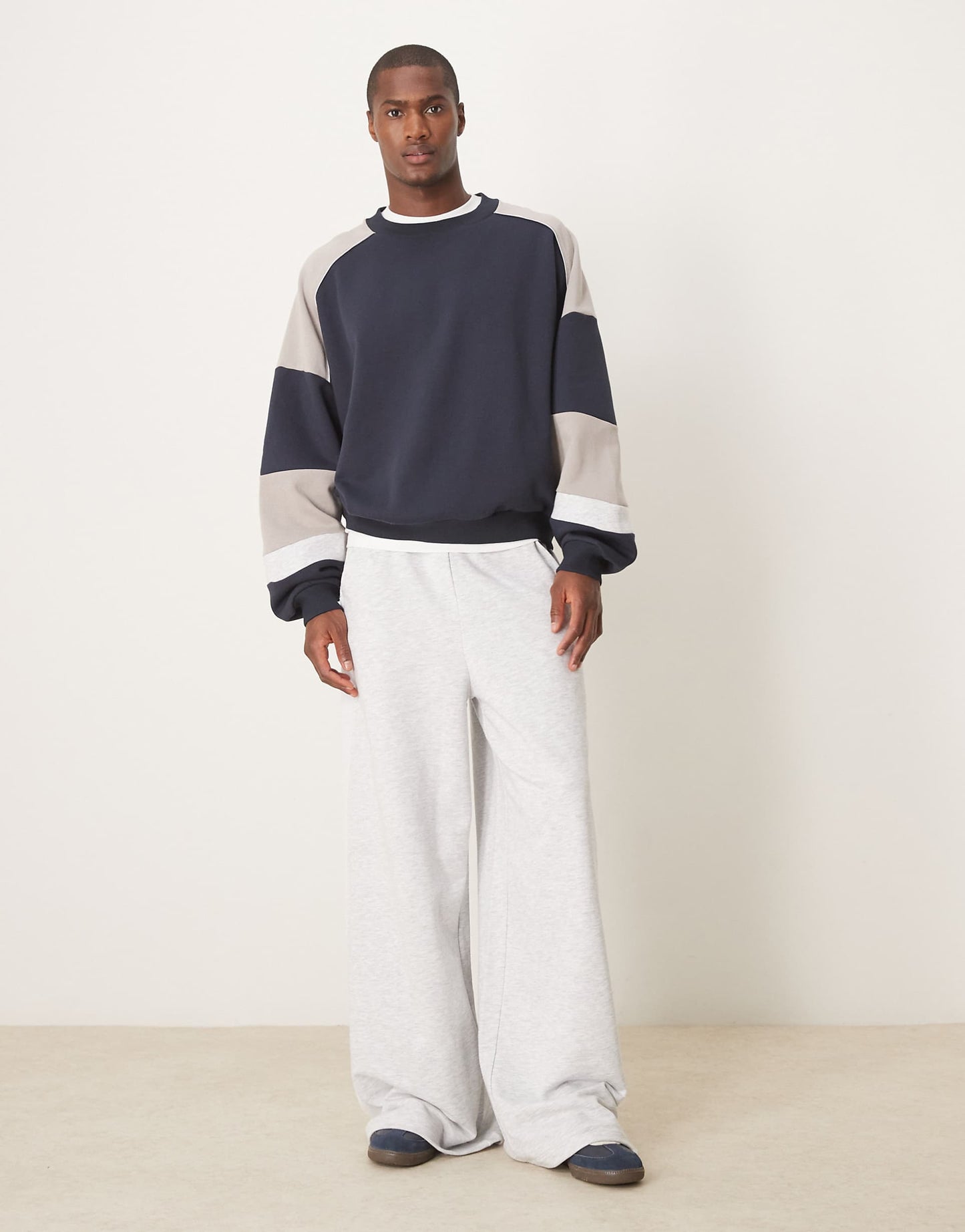 Extreme Oversized Boxy Sweatshirt With Colour Block Panels