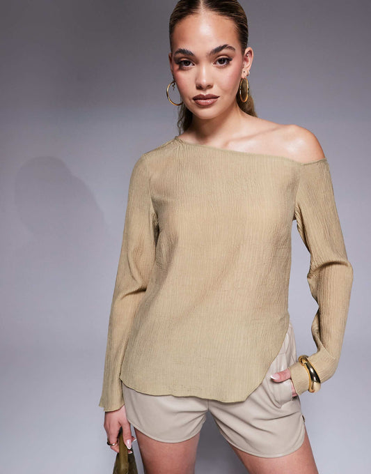 Off Shoulder Long Sleeve Top