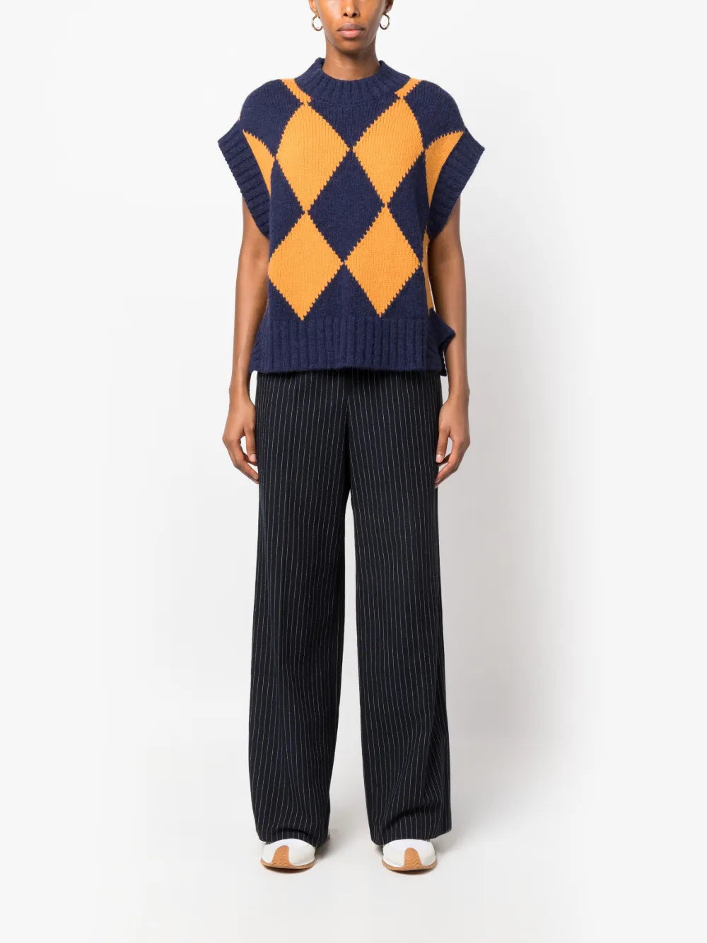 Argyle Intarsia-Knit Vest