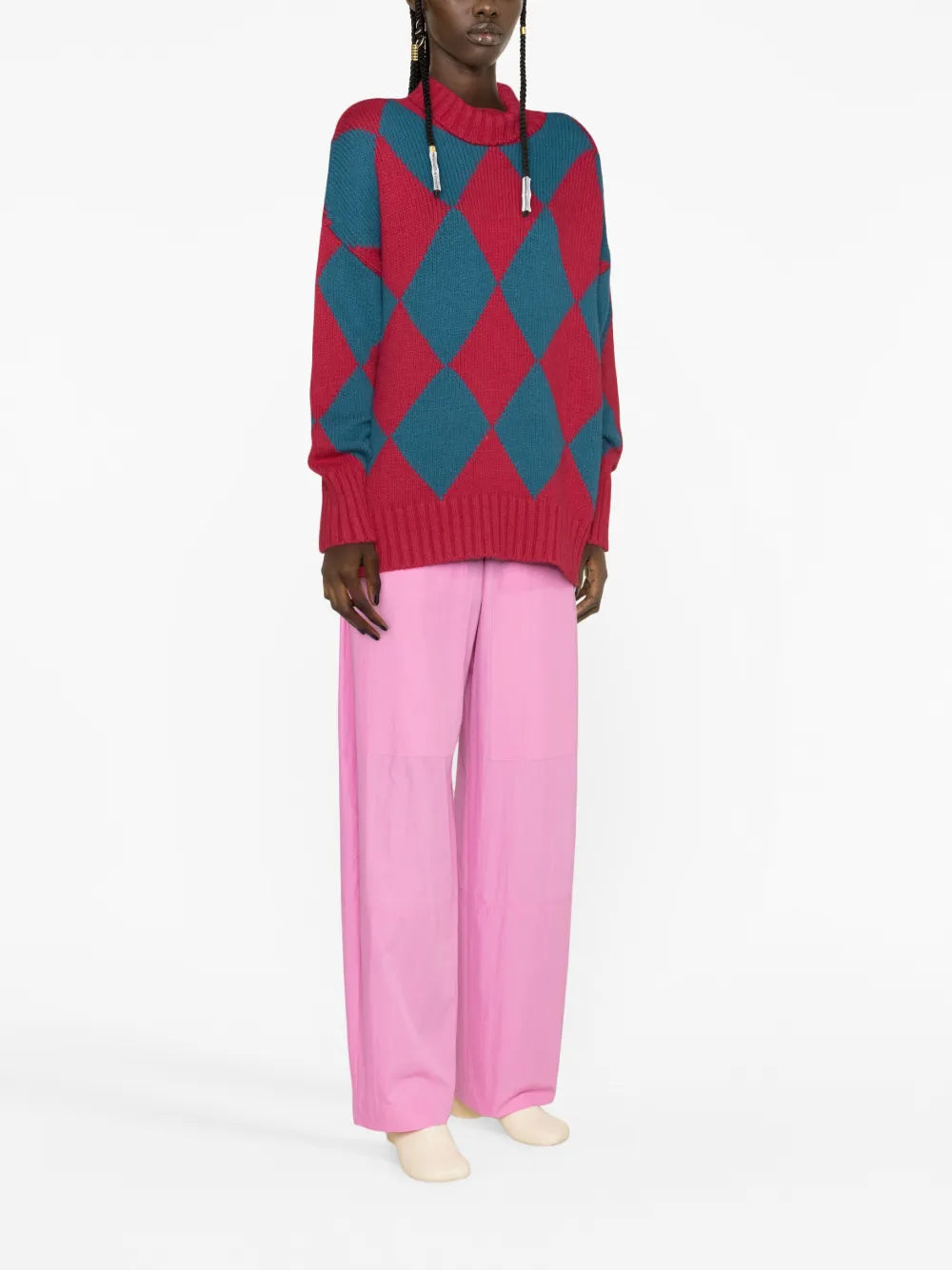 Argyle Intarsia-Knit Jumper