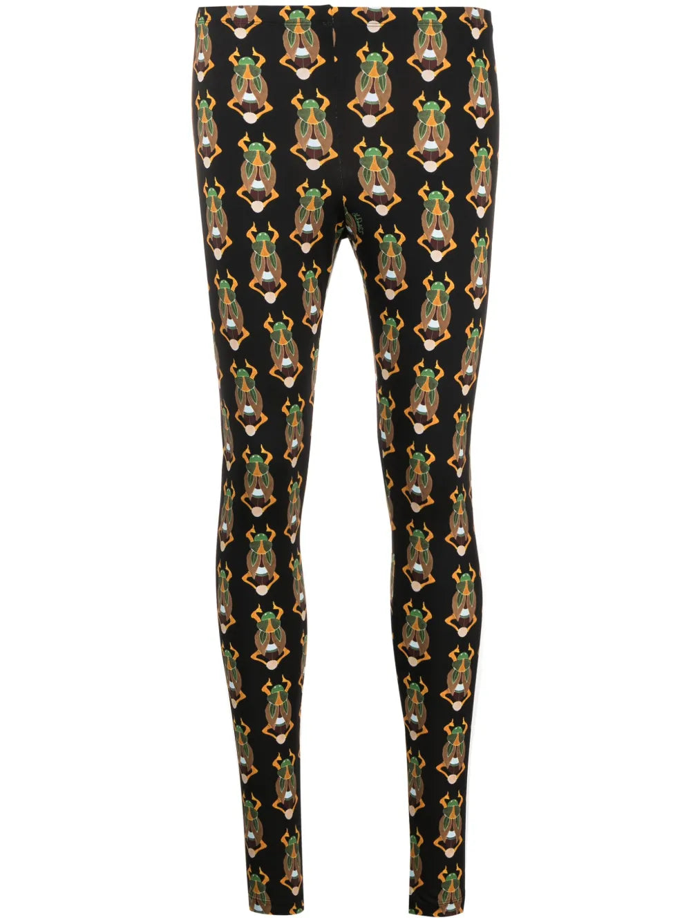 Graphic-Print Elasticated-Waist Leggings