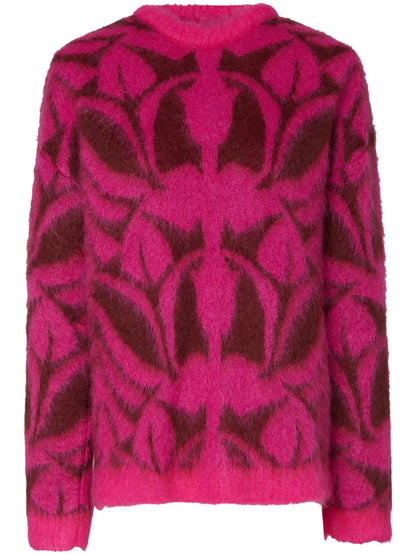 Intarsia-Knit Long-Sleeve Jumper