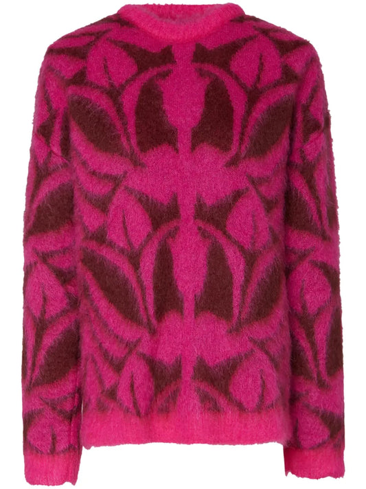 Intarsia-Knit Long-Sleeve Jumper
