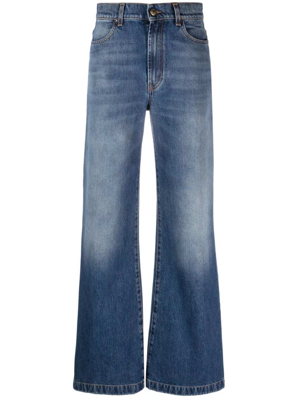 High-Waisted Flared Jeans