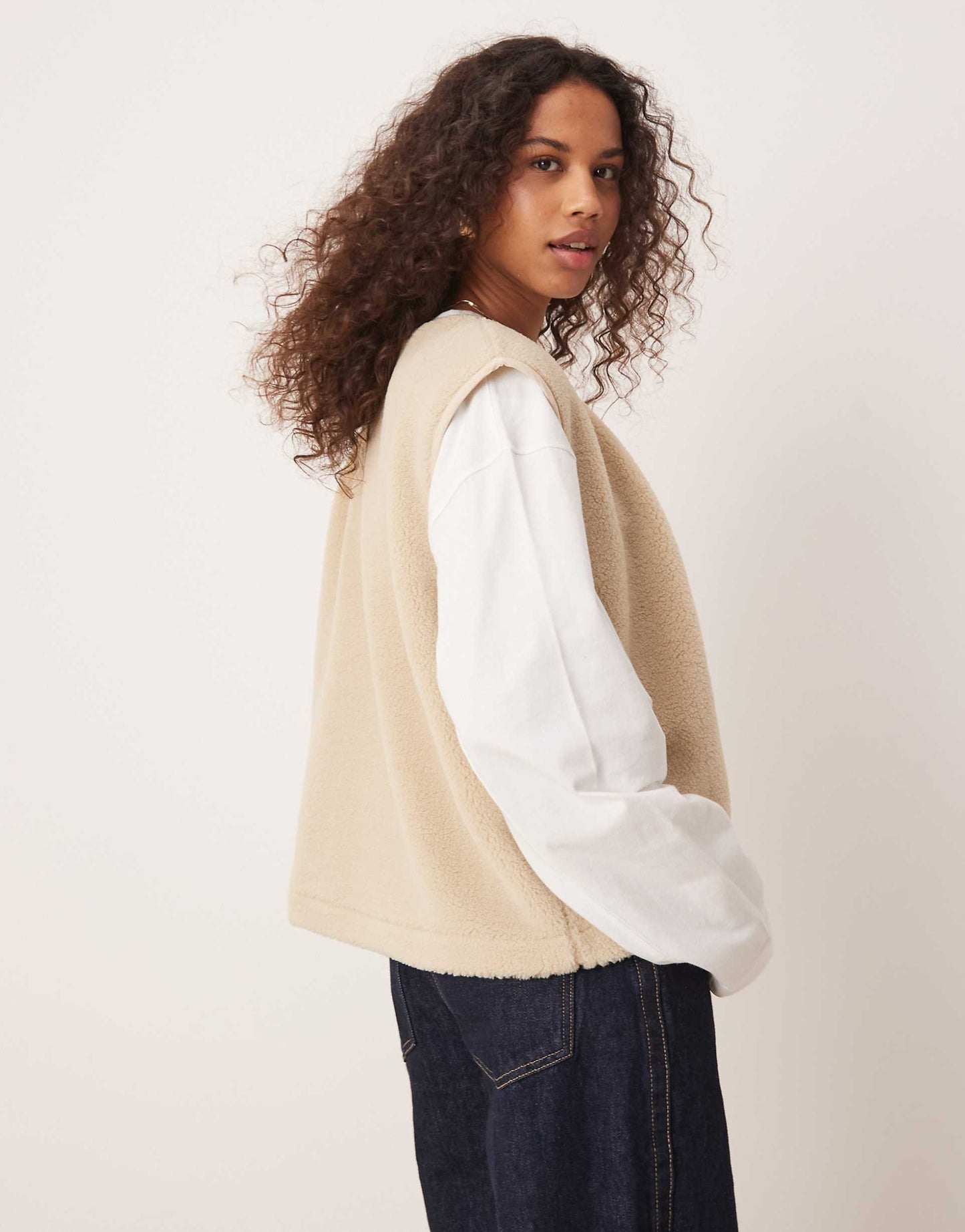 Borg Gilet With Binding