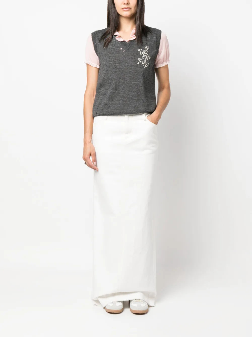 Intarsia-Knit Wool Vest