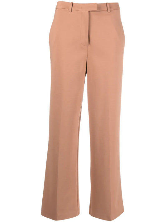 Mid-Rise Straight-Leg Trousers