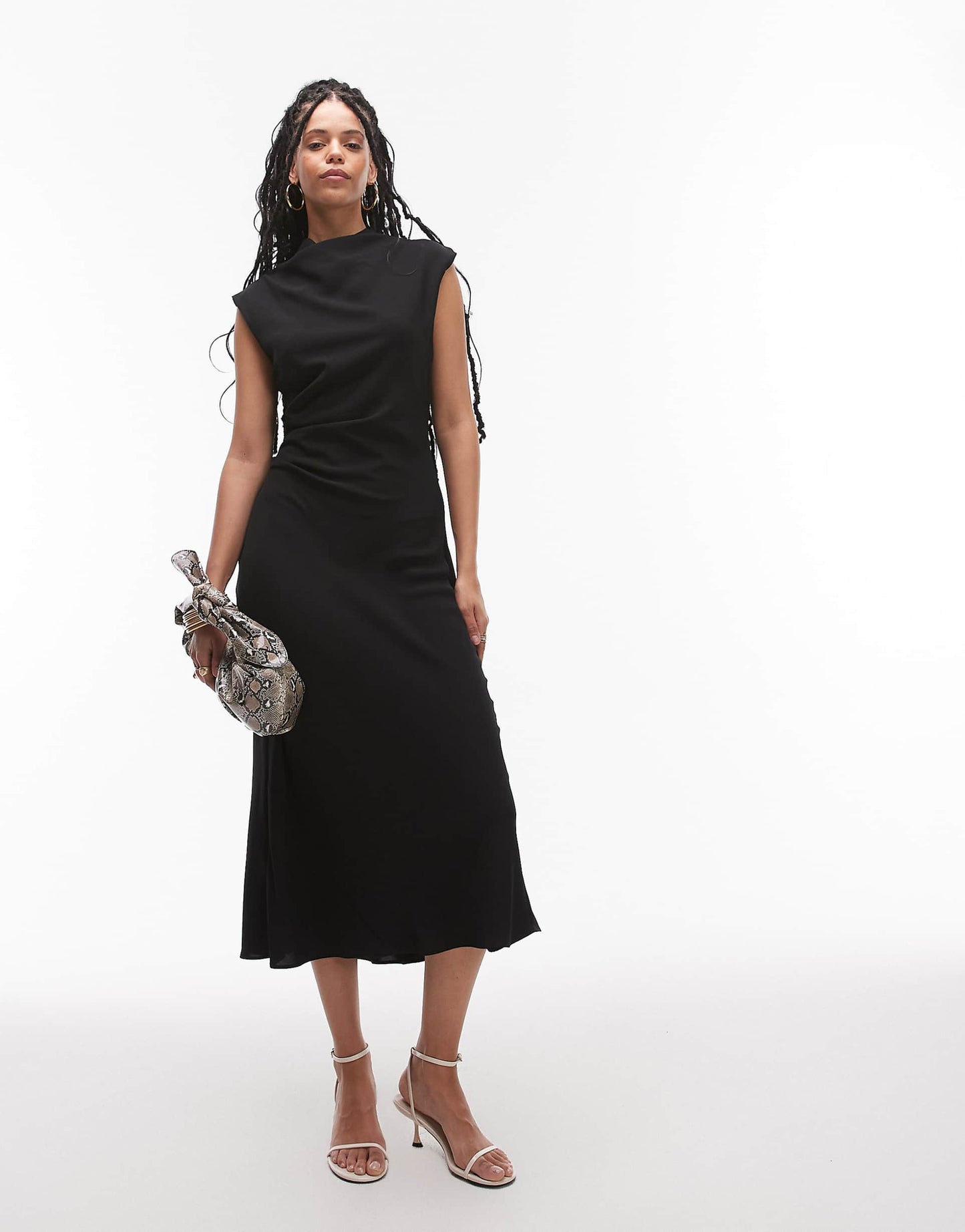 Gathered Waist Detail Midaxi Dress