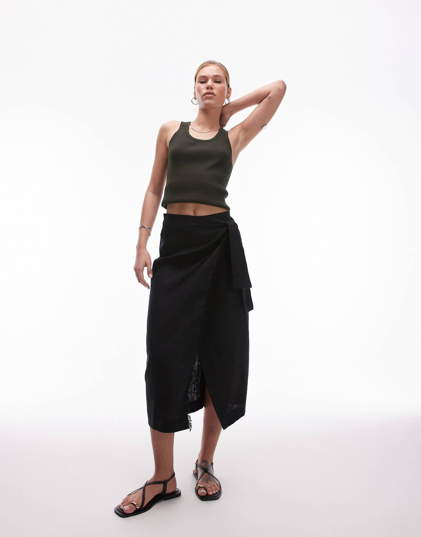 Linen Wrap Skirt