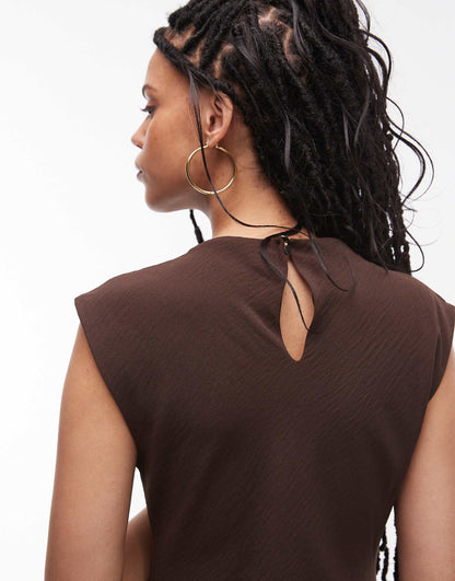 Cap Sleeve Woven Dress