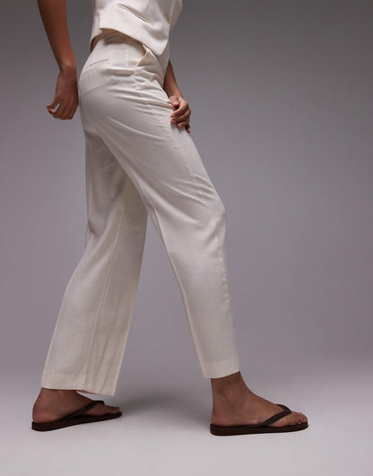 Linen Look Tailored Trouser Co-Ord