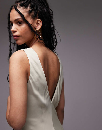 Capsule Sleevless Dropped Waist Maxi Dress