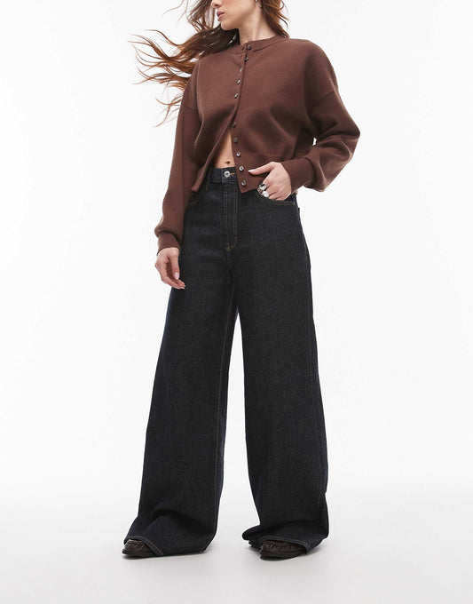 Longline Wide Leg Jeans