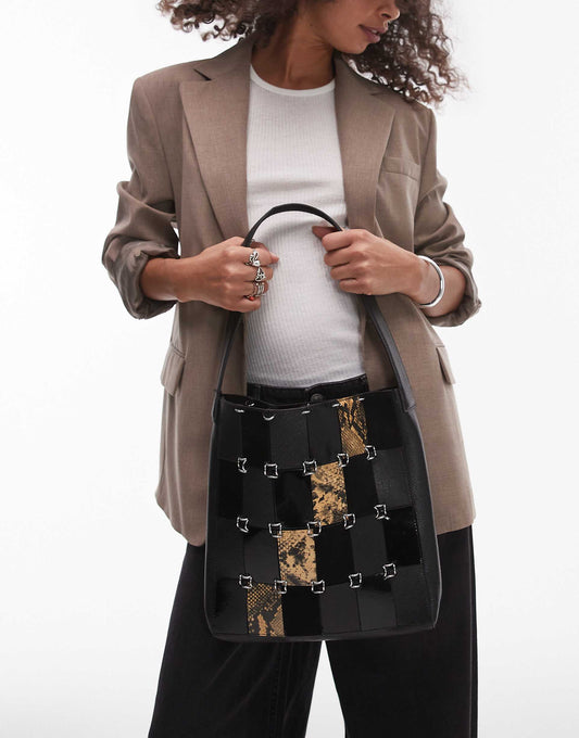Patch Work Leather Bag