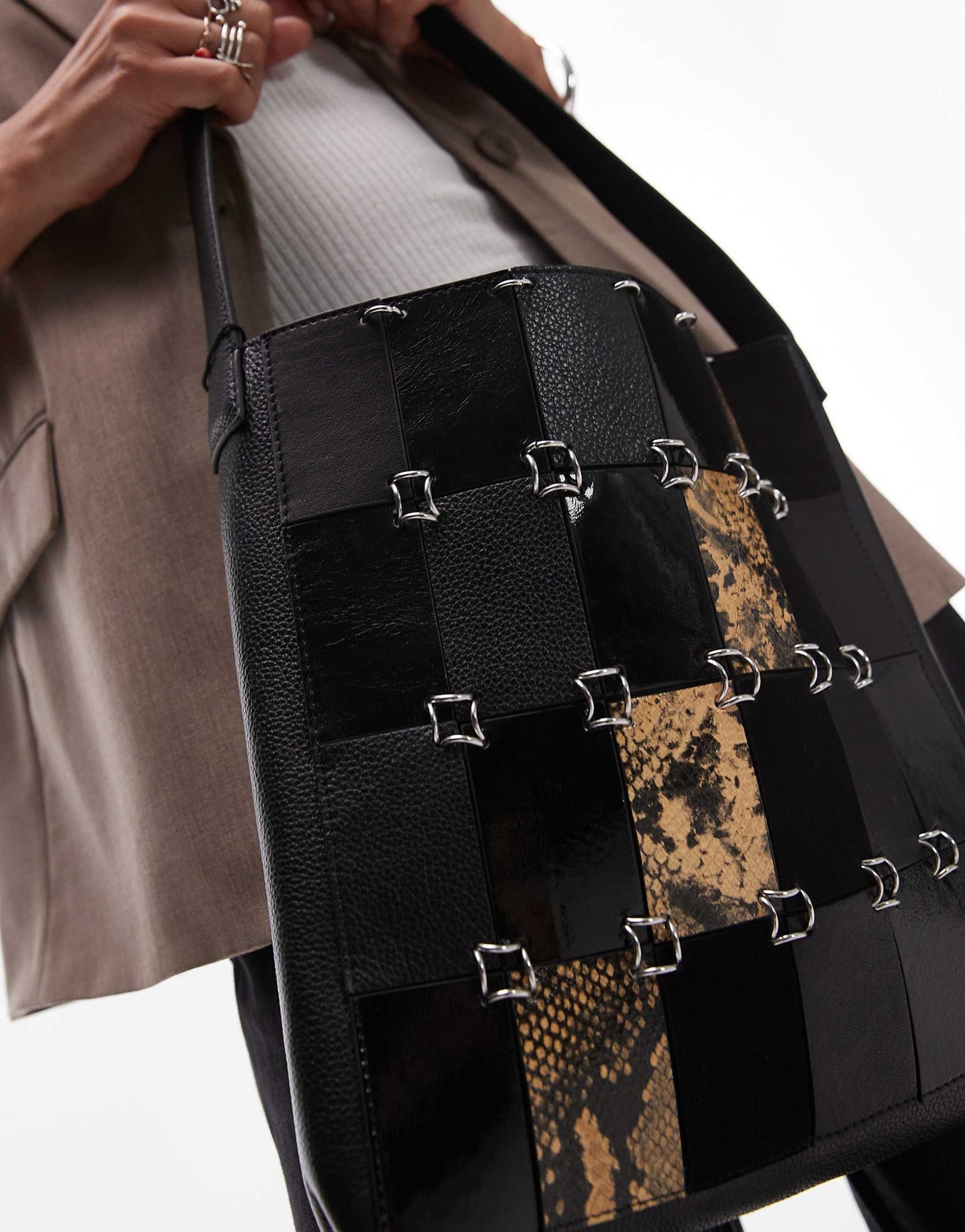 Patch Work Leather Bag