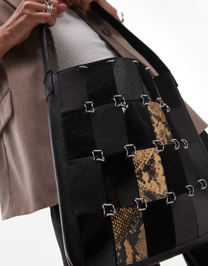 Patch Work Leather Bag