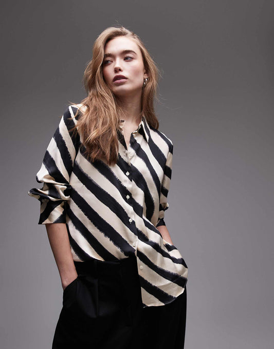 Satin Striped Shirt