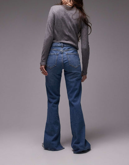 Split Hem Flare Jean