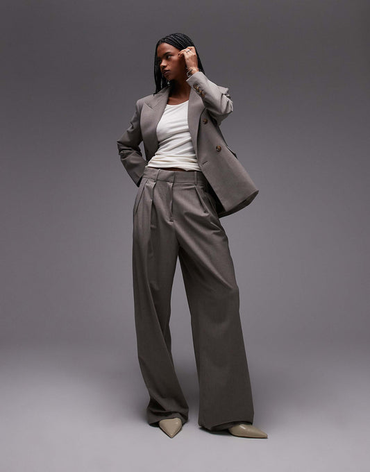 Relaxed Straight Fit Tailored Trousers Co-Ord