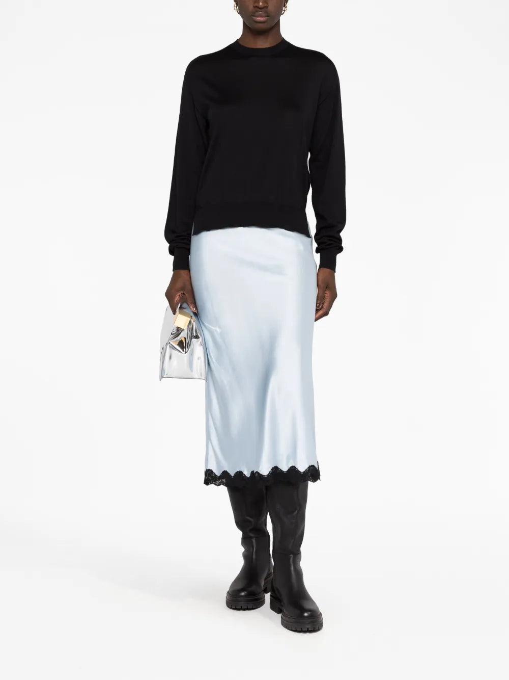 Ribbed Crew Neck Jumper