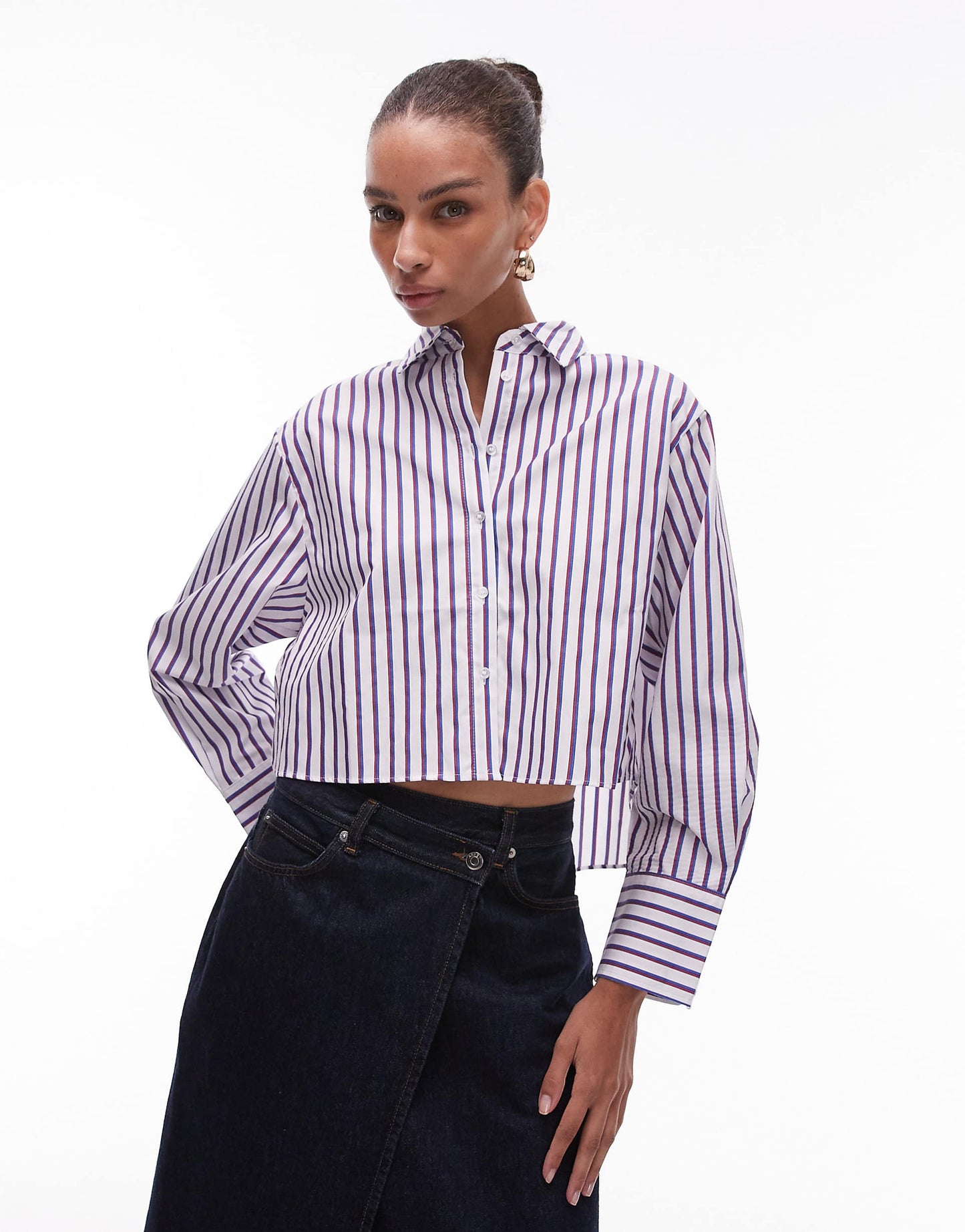 Cropped Stripe Shirt