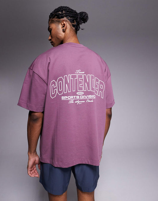 Oversized Heavyweight Back Print Cotton T-Shirt With Quick Dry Finish