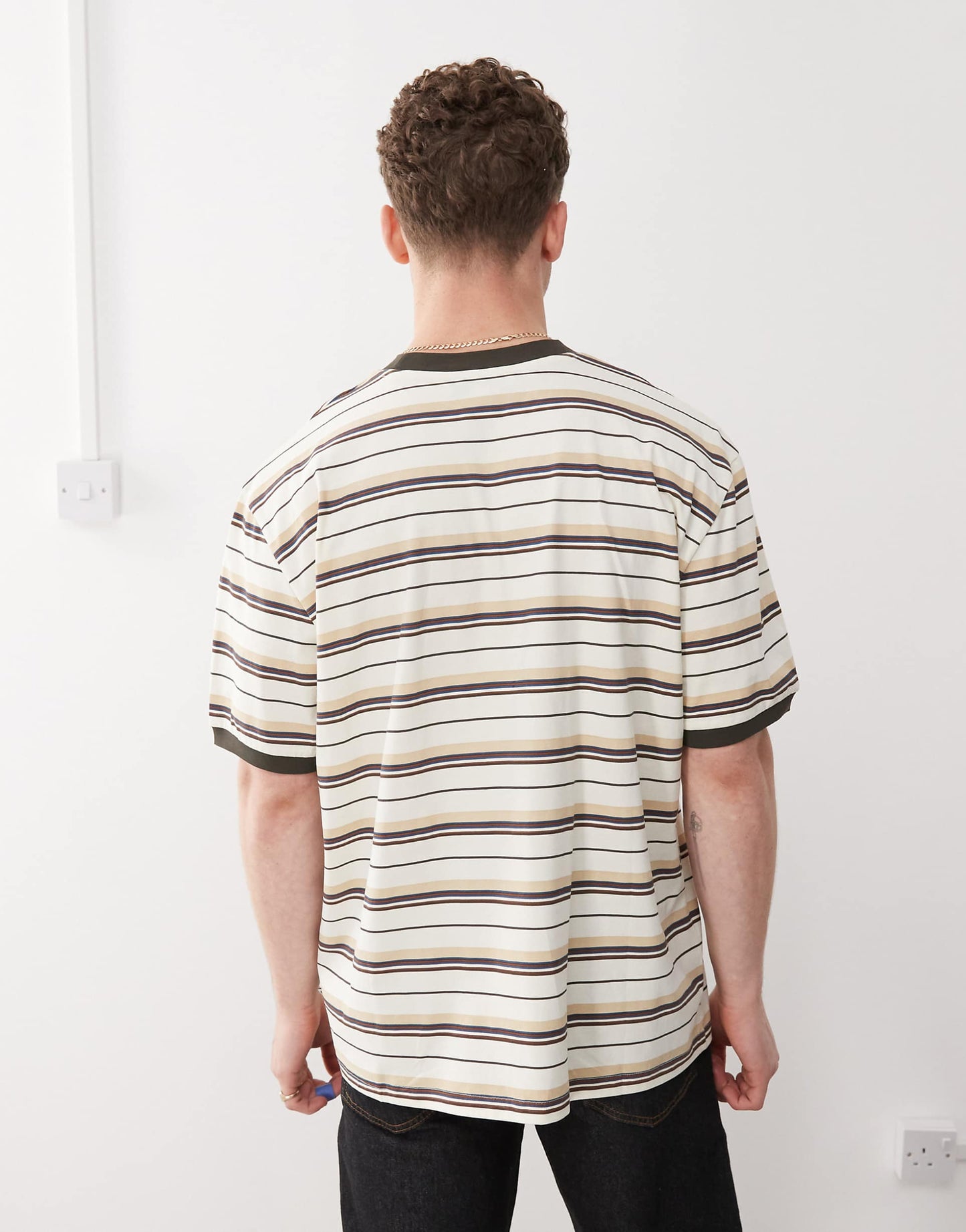Stripe T-Shirt With Ragged Logo