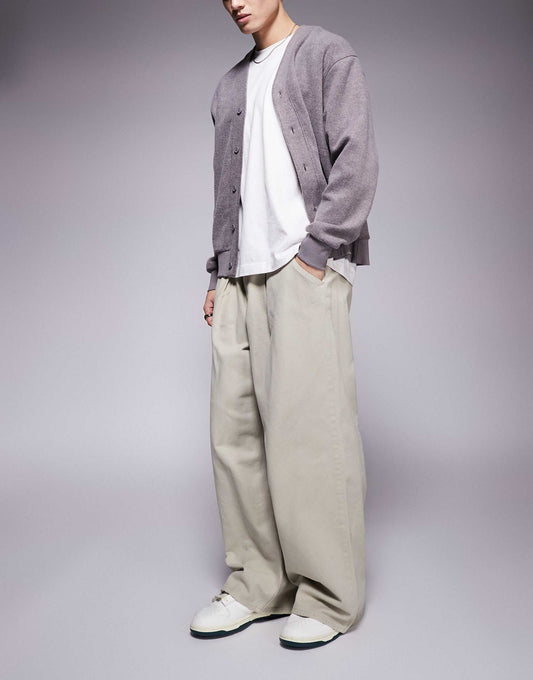 Super Baggy Pull On Trouser With Pleats