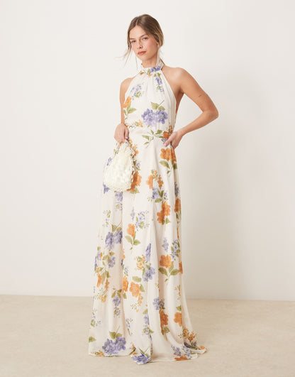 Halter Neck Maxi Dress