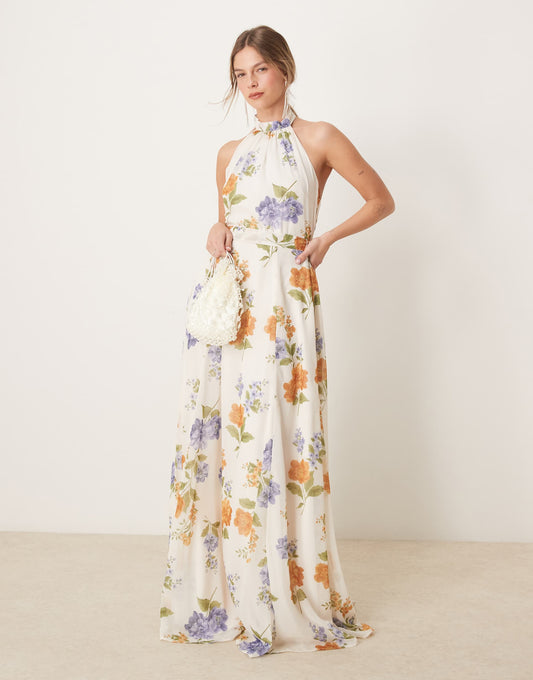 Halter Neck Maxi Dress