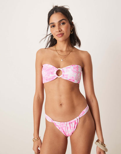 Island Blush Bandeau Bikini Top
