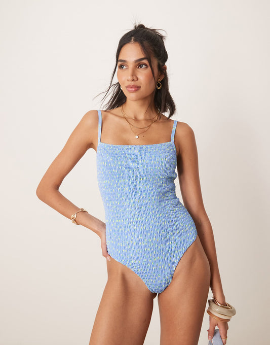 Lemon Bloom Low Back Swimsuit