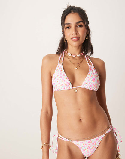 Flamingo Flora Halterneck Bikini Top