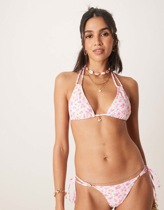 Flamingo Flora Halterneck Bikini Top