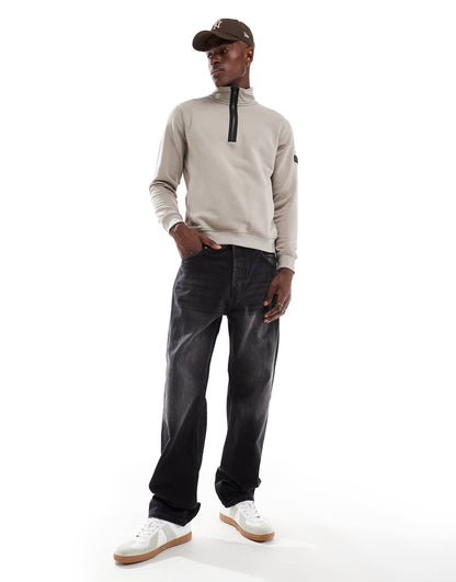 International Badge Funnel Neck Sweatshirt