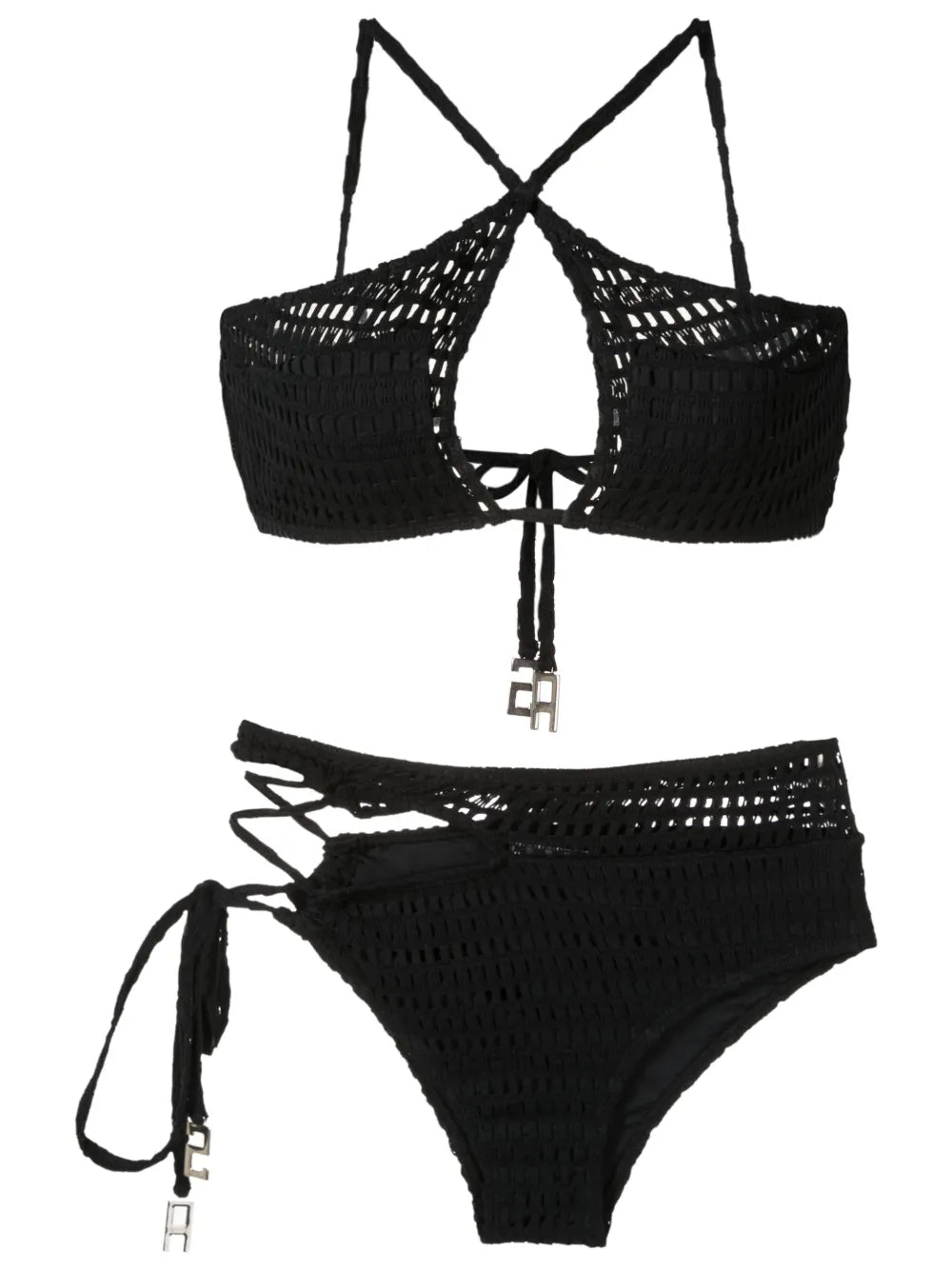 Open-Knit Cut-Out Bikini Set