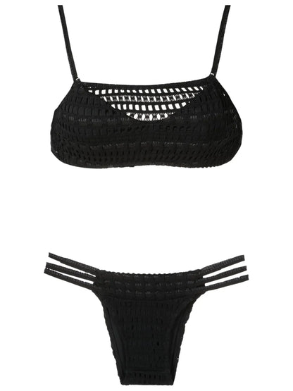 Open-Knit Bikini Set