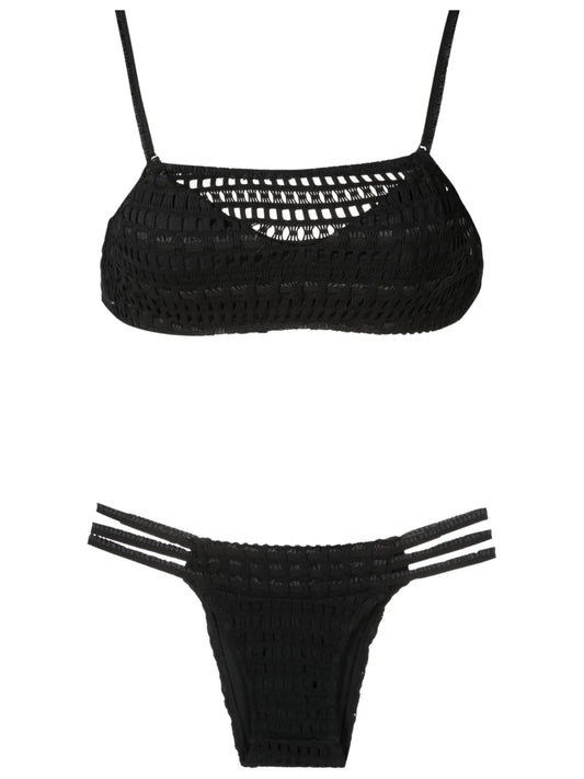 Open-Knit Bikini Set