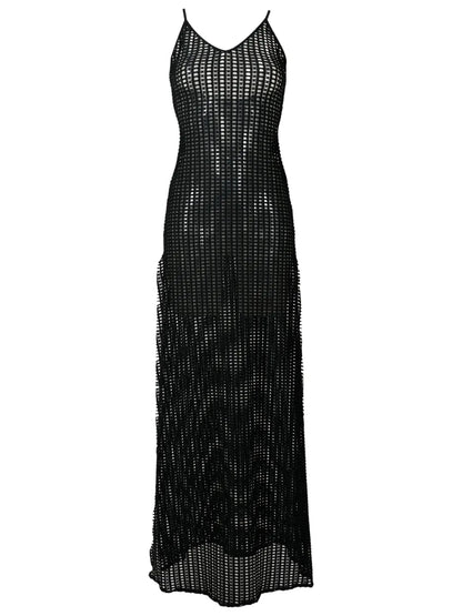 Open-Knit Maxi Dress