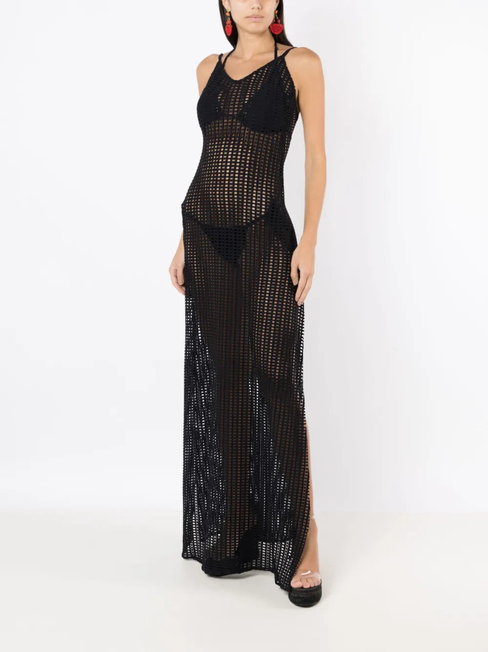 Open-Knit Maxi Dress