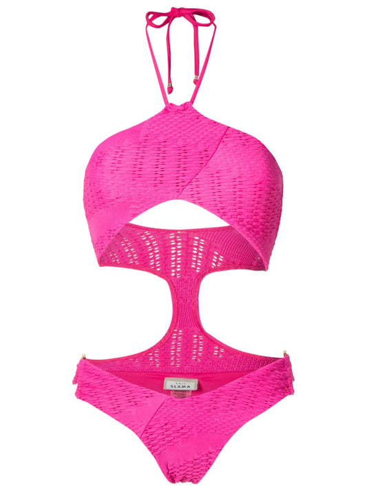 Woven Halterneck One-Piece