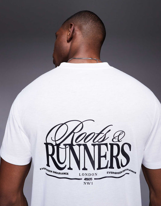 Running Back Graphic Loose Fit Mesh T-Shirt