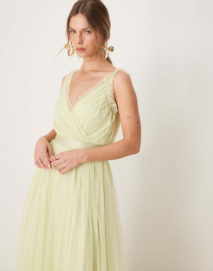 Floral Print Strappy Maxi Bridesmaid Dress