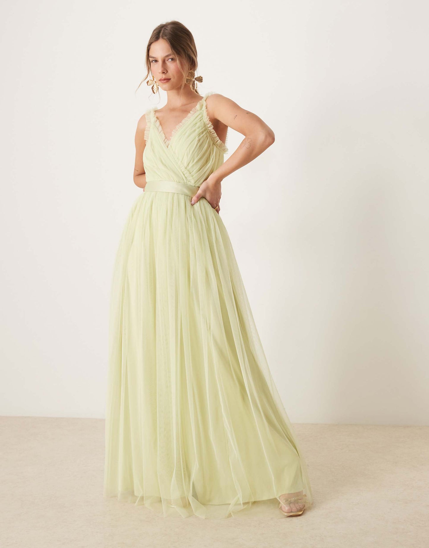 Floral Print Strappy Maxi Bridesmaid Dress
