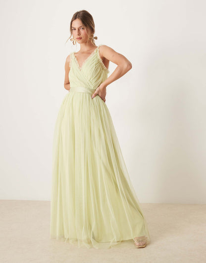 Floral Print Strappy Maxi Bridesmaid Dress