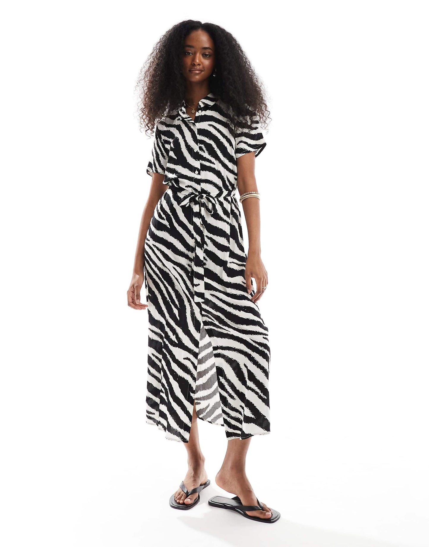 Easy Buttondown Long Shirt Dress