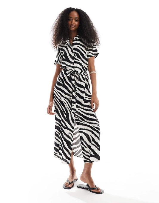 Easy Buttondown Long Shirt Dress