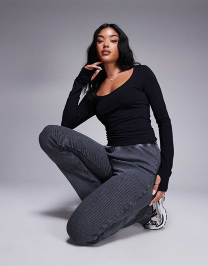 Highwaisted Rib Flares