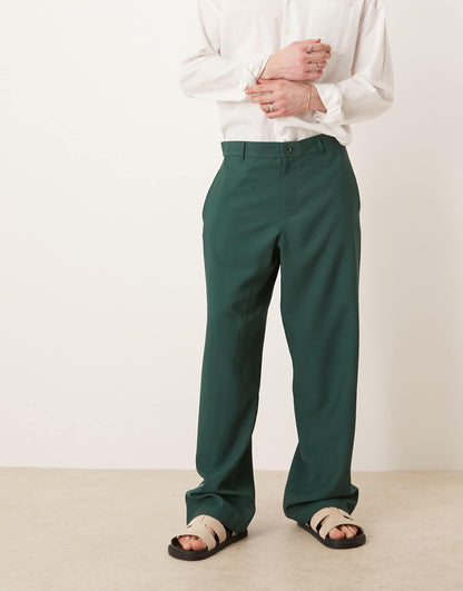 Wide Leg Smart Trousers With Side Tape